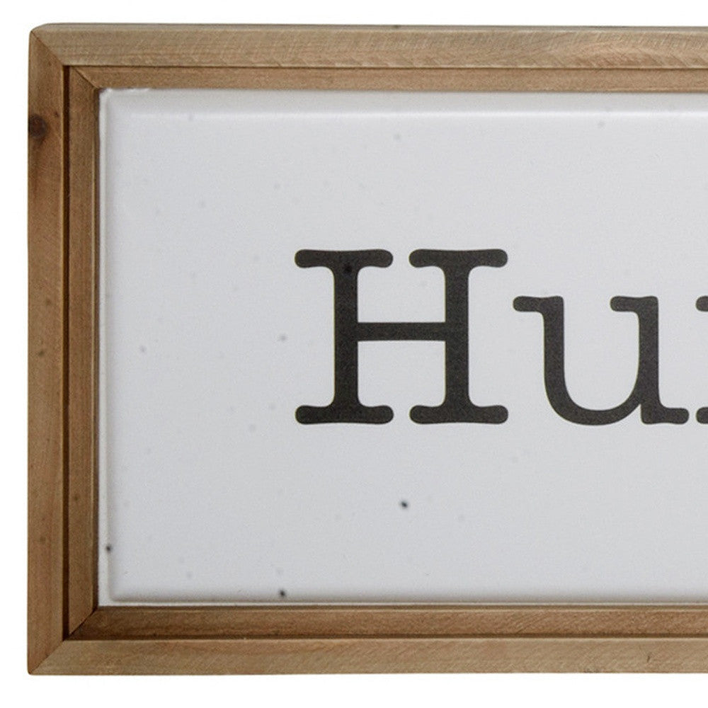 Black And White Metal and Wood Humble And Kind Wall Decor