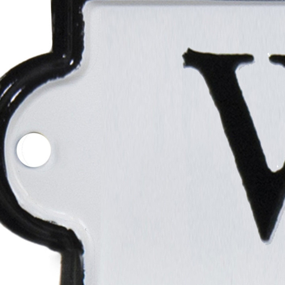 Decoración de pared Wi-Fi de metal blanco y negro