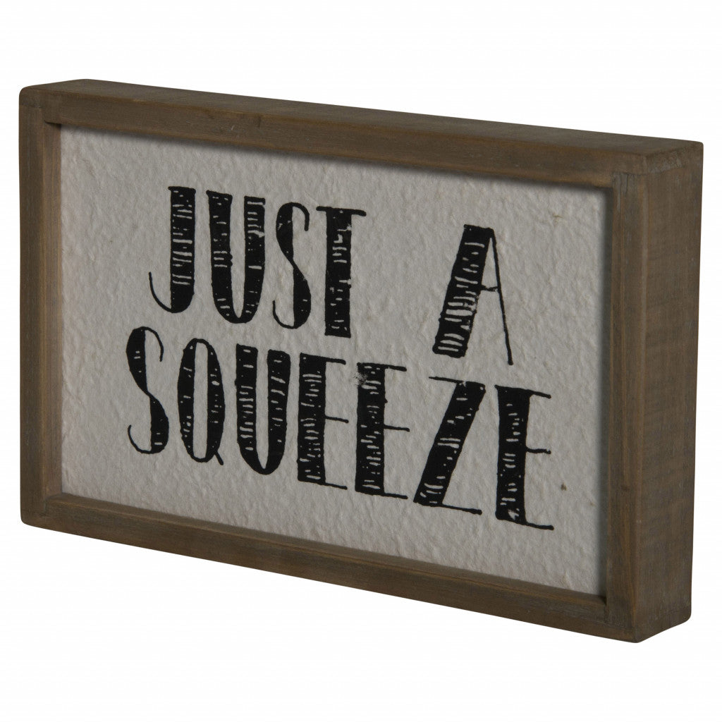 Brown Just A Squeeze Wood Block Kitchen Decor