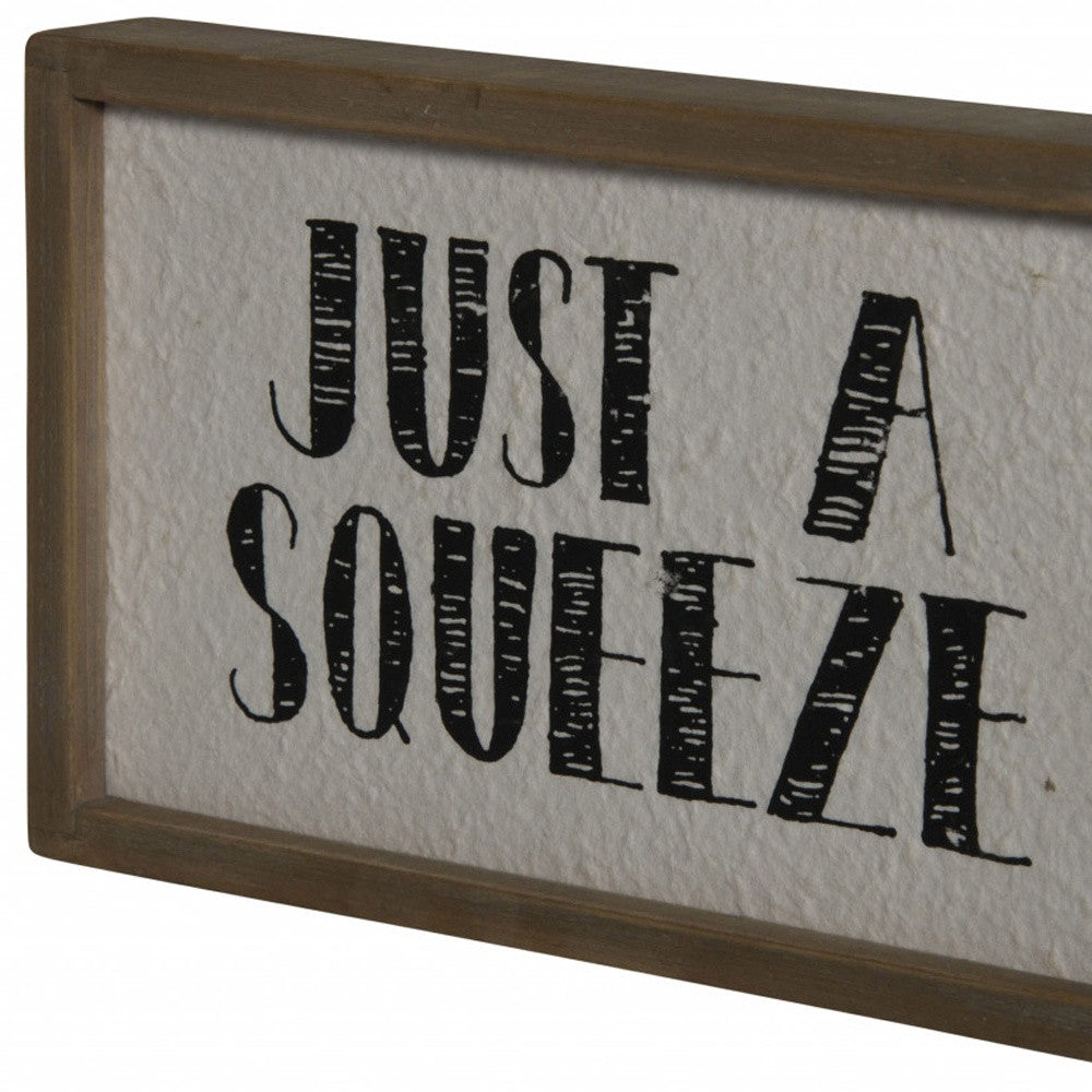 Brown Just A Squeeze Wood Block Kitchen Decor