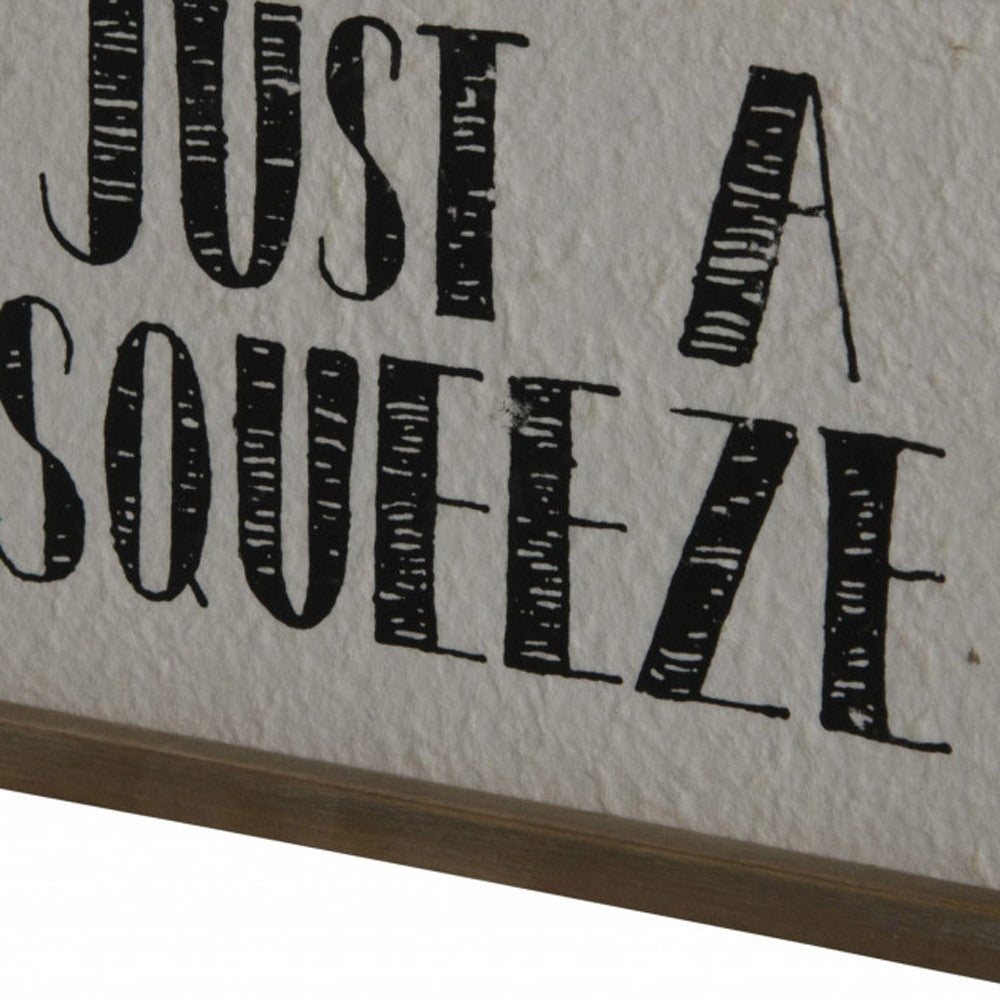 Brown Just A Squeeze Wood Block Kitchen Decor