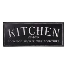 Black And White Metal Good Food Good Friends Good Times Kitchen Wall Decor