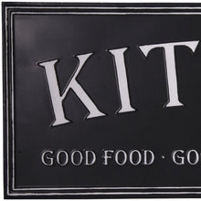Black And White Metal Good Food Good Friends Good Times Kitchen Wall Decor