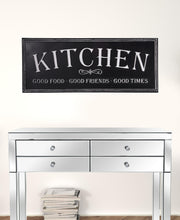 Black And White Metal Good Food Good Friends Good Times Kitchen Wall Decor