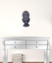 Black and White Metal Flush The Toilet Close The Lid Bathroom Wall Decor