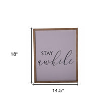 Black And White Stay Awhile Wall Decor