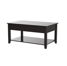 Mesa de centro elevable de madera fabricada en negro de 40