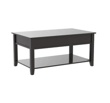Mesa de centro elevable de madera fabricada en negro de 40