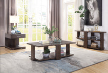 Mesa auxiliar cuadrada de madera de nogal de 24