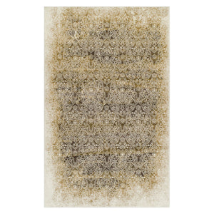 5' X 8' Camel Medallion Stain Resistant Area Rug