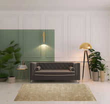 5' X 8' Beige Abstract Hand Woven Stain Resistant Area Rug