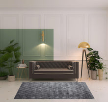 5' X 8' Grey Abstract Handmade Stain Resistant Area Rug