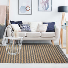 5' X 8' Grey Chevron Hand Woven Stain Resistant Area Rug With Fringe