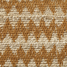 8' X 10' Gold Chevron Hand Woven Stain Resistant Area Rug With Fringe