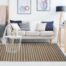 8' X 10' Grey Chevron Hand Woven Stain Resistant Area Rug With Fringe