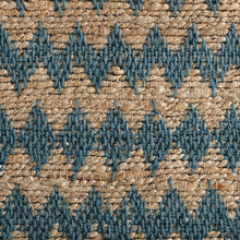8' X 10' Teal Chevron Hand Woven Stain Resistant Area Rug With Fringe