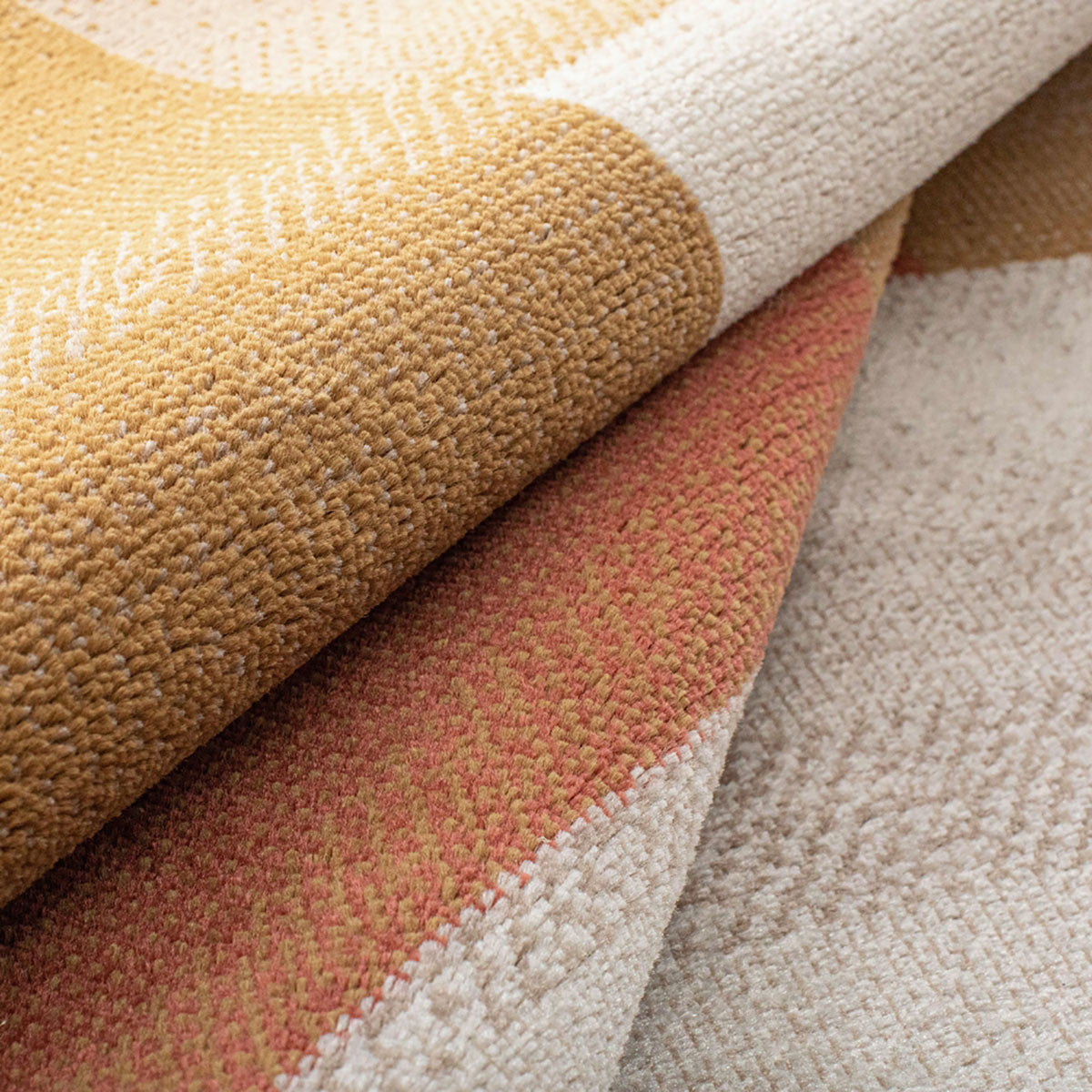 8' X 10' Terra Cotta Patchwork Power Loom Stain Resistant Area Rug