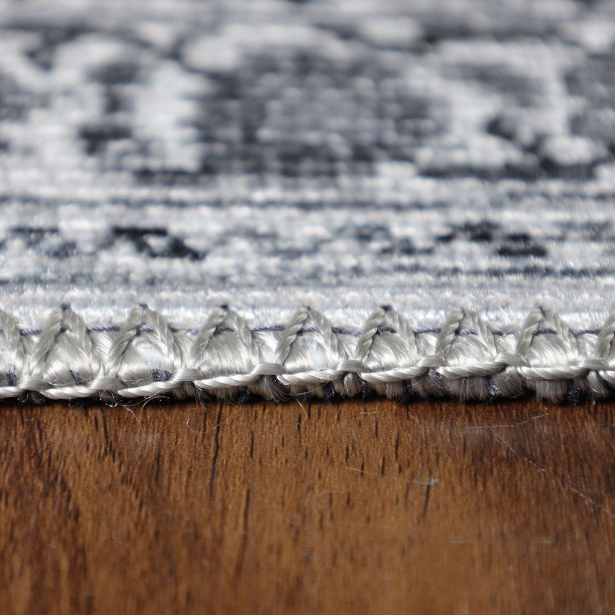 3' X 5' Charcoal Medallion Stain Resistant Area Rug