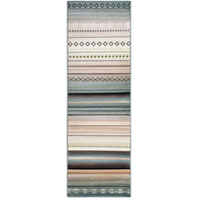 8' Gray Southwest Geometric Stain Resistant Runner Rug