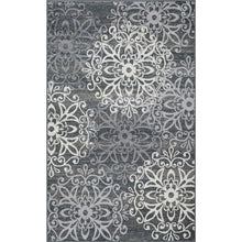 5' X 8' Slate And Gray Medallion Power Loom Stain Resistant Area Rug
