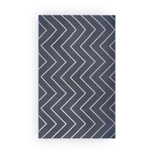 6' X 9' Grey Waves Stain Resistant Indoor Outdoor Area Rug