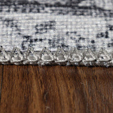 6' X 9' Charcoal Medallion Power Loom Stain Resistant Area Rug