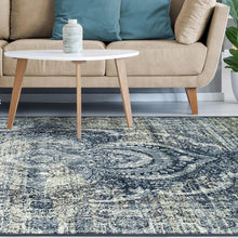 9' X 12' Taupe Abstract Power Loom Distressed Stain Resistant Area Rug