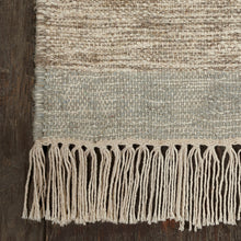 2' X 3' Light Blue Geometric Flatweave Handmade Stain Resistant Area Rug With Fringe