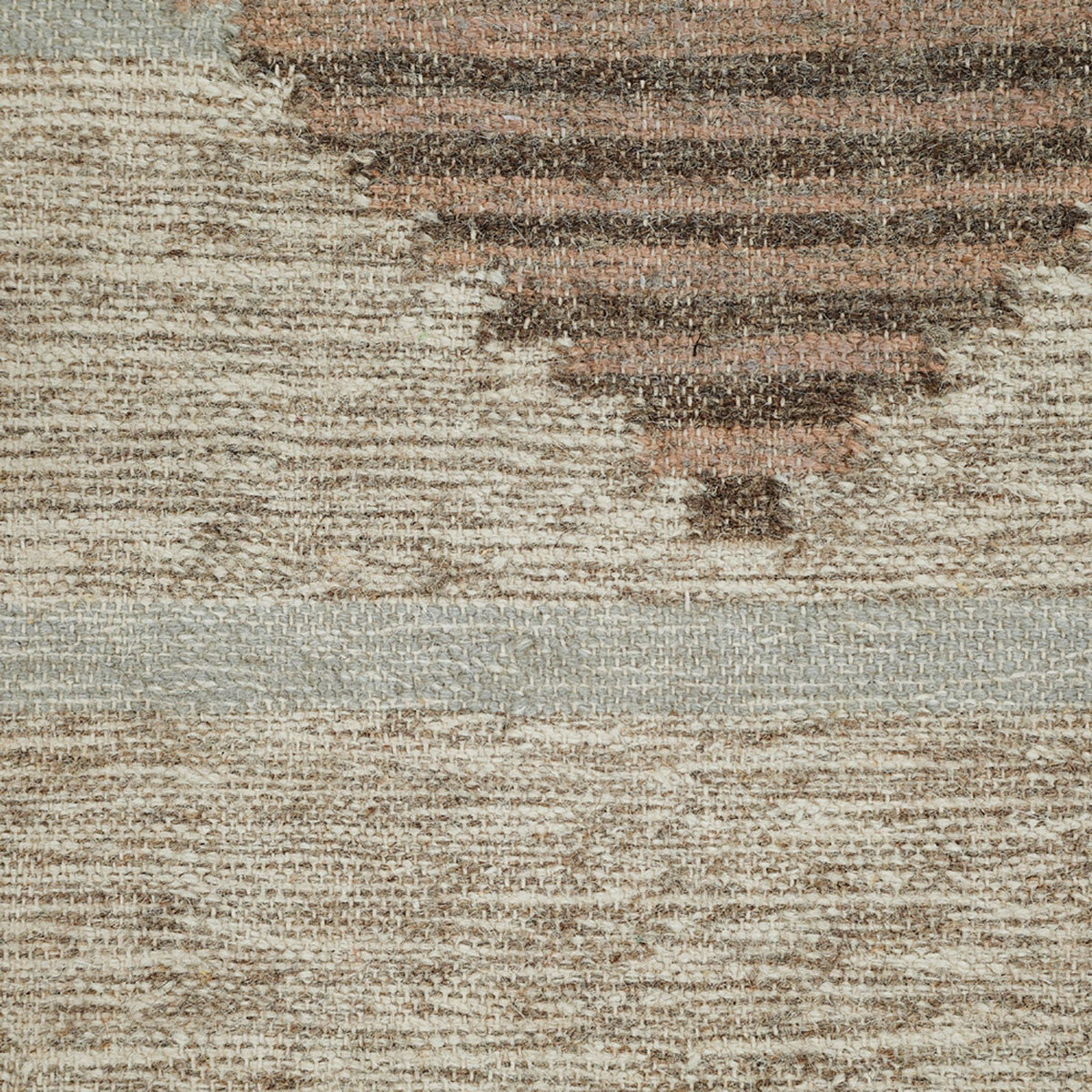 2' X 3' Light Blue Geometric Flatweave Handmade Stain Resistant Area Rug With Fringe