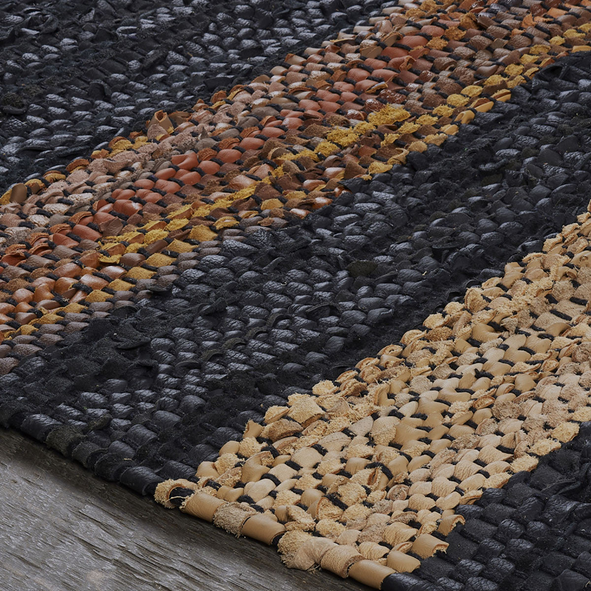 8' X 10' Navy Blue Striped Hand Woven Stain Resistant Area Rug