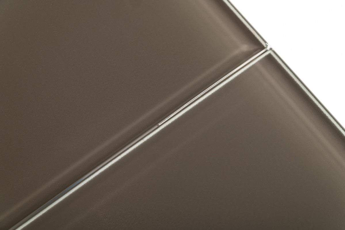 94" Grey Rectangular Glass And Metal Self-Storing Leaf Dining Table