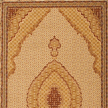 2' X 13' Cream Oriental Power Loom Stain Resistant Area Rug