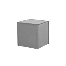 Gris claro 100% Lino Cubo Otomana 18