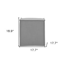 Gris claro 100% Lino Cubo Otomana 18