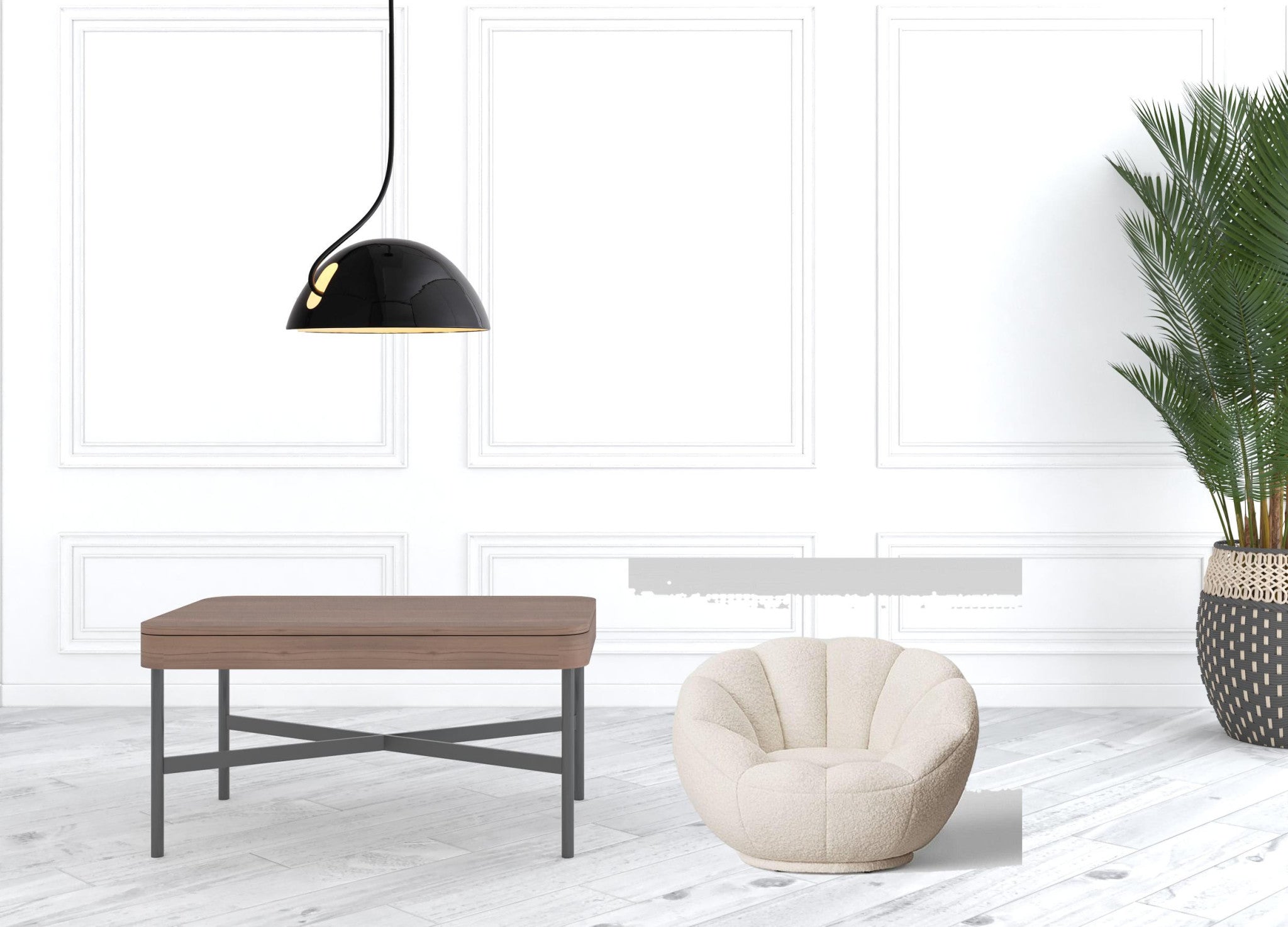 24" White Sherpa And Silver Clamshell Swivel Barrel Chair