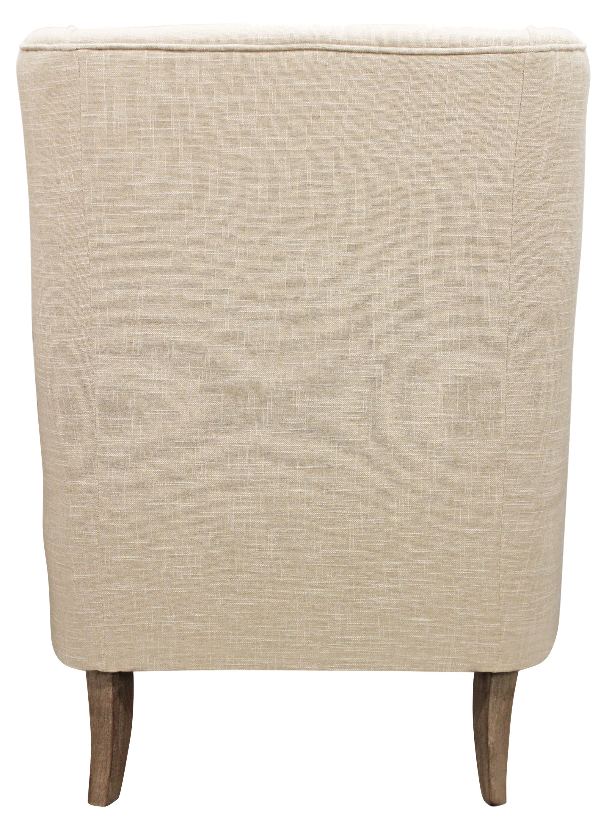 29" Natural Linen Solid Color Lounge Chair