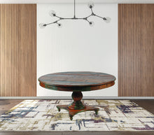 Brown Rounded Solid Wood Dining Table 60