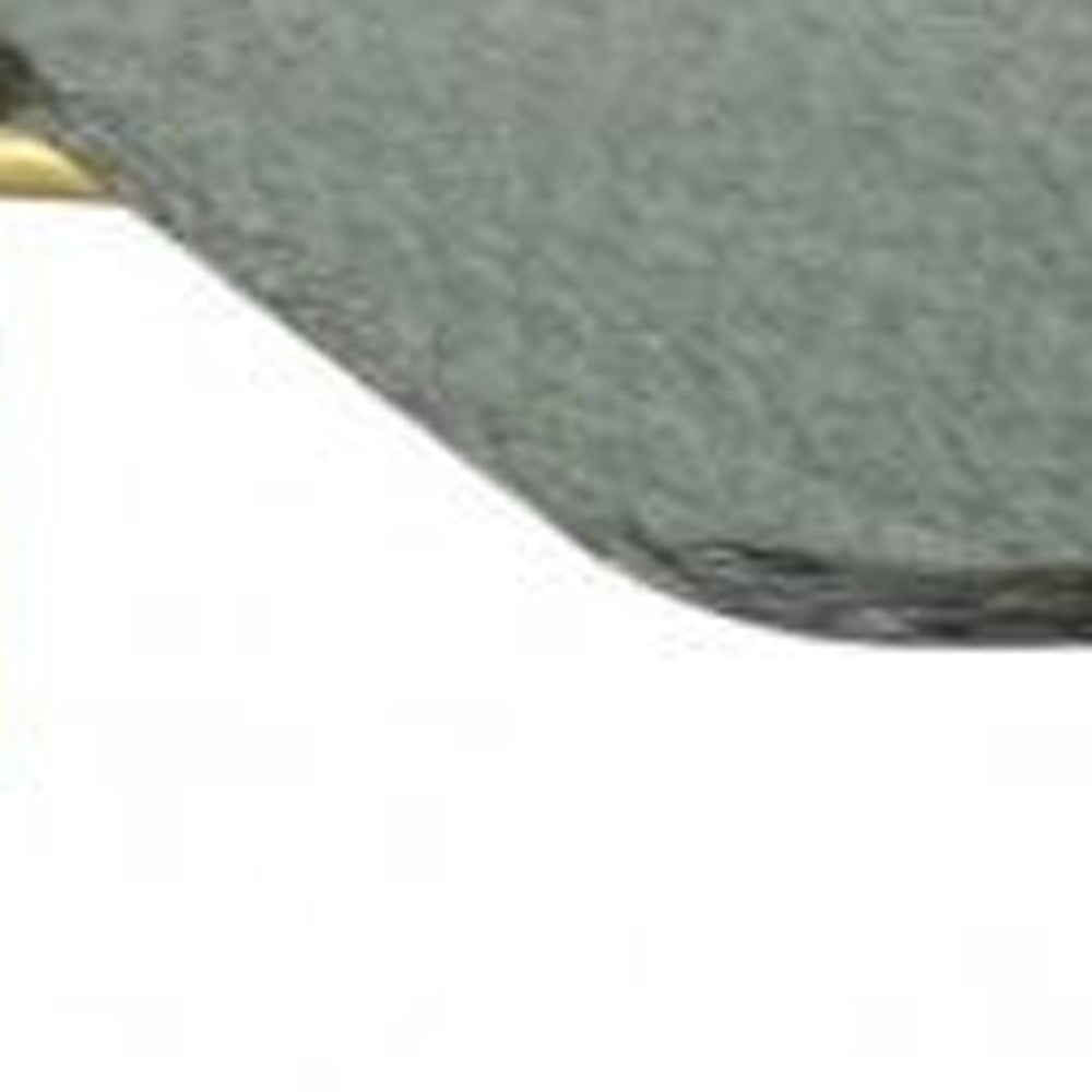 Mesa de centro cuadrada de vidrio transparente y dorado de 43" con estante