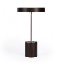 Black And Rosegold Solid Wood Round End Table 22