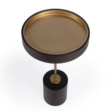 Black And Rosegold Solid Wood Round End Table 22