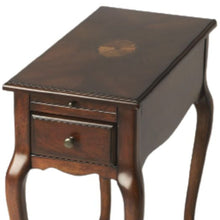 Cherry Brown Solid And Wood Rectangular End Table With Drawer 25