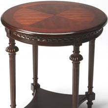 Dark Brown Wood Round End Table With Shelf 27