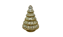 Embossed Gold Glass Christmas Tree Sculpture 7