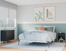 Black Solid Wood Four Drawer Combo Dresser 35