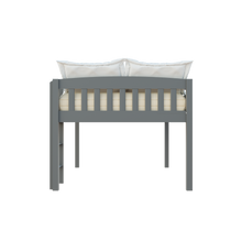 Gray Solid Wood Twin Size Low Loft Bed