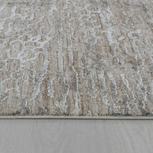 5' X 8' Beige Abstract Stain Resistant Area Rug