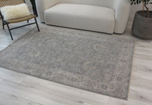 5' x 7' Blue Gray Southwestern Floral Area Rug