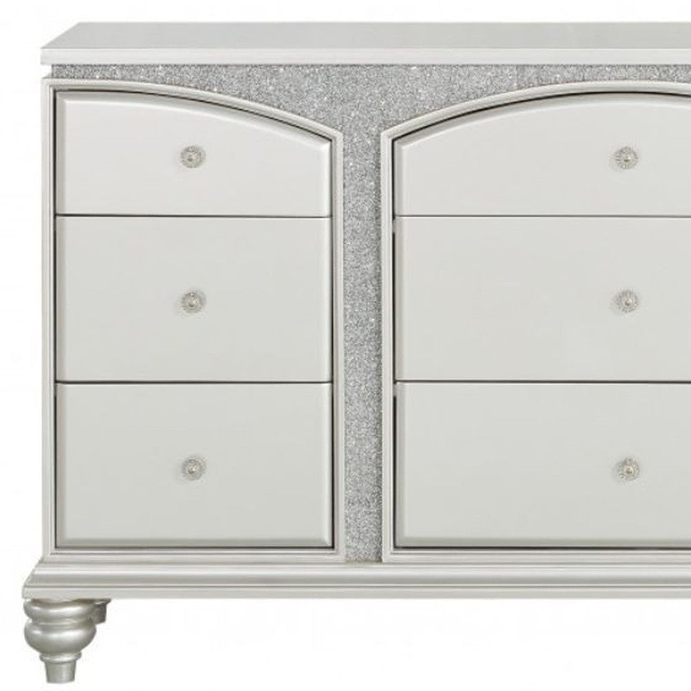 66" Platinum Manufactured Wood Nine Drawer Standard Dresser