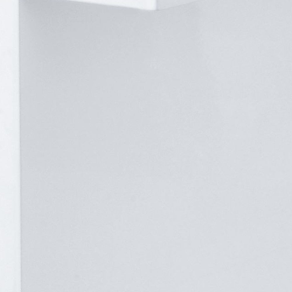 47 英寸白色透明玻璃和人造木矩形咖啡桌帶架子