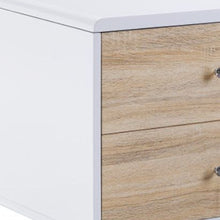 47 英寸白色高光木質矩形咖啡桌，帶四個抽屜